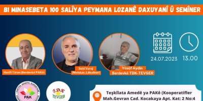 TDK-TEVGER û PAK Dîyarbekir, Mêrdîn, Batman û Wan de Pîyameyîşê Lozanî Protesto Kenê