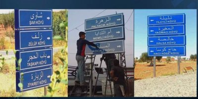 Çekdarên Sûriyeyê navên gundên Bab û Cerablusê dikin Tirkî