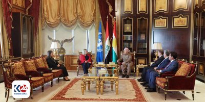Serok Barzanî pêşwazî li Nûnera Taybetî ya Sekreterê Giştî yê NY li Iraqê kir