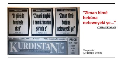 Orhan Kotan: “Ziman himê hebûna neteweyeki ye…”