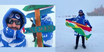 Ciwanekî Kurd çû xala dawî ya cîhanê: Alaya Kurdistanê jî bi xwe re bir