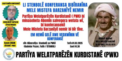 PWK Li Stenbolê Konferansa Bibîranîna Mele Mistefa Barzanîyê Nemir Li Dar Dixe