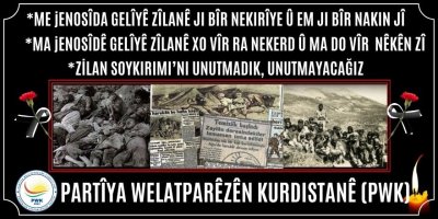 Me Jenosîda Gelîyê Zîlanê Ji Bîr Nekirîye û Em Ji Bîr Nakin Jî