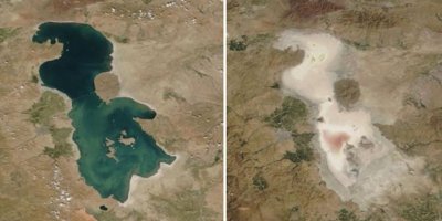 Gola Urmiyeyê bi temamî ziwa bû