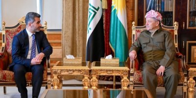 Serok Barzanî şandeya Amedsporê pêşwazî kir