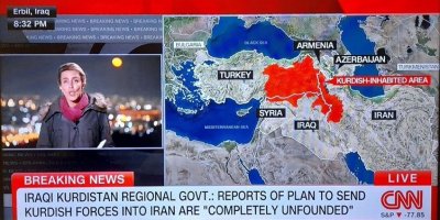 Nexşeya Kurdistanê ya li ser CNNê Enqere hêrs kir