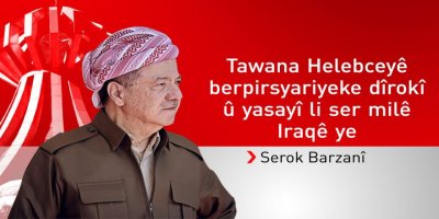 Serok Barzanî: Kîmyabarana Helebceyê zilmeke pir mezin bû li dijî xelkê Kurdistanê