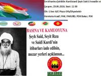 Bila îtîbara Şêx Seîd, Seyîd Riza û Seîdê Kurdî li wan bête vegerandin û cîyê mezelê wan bê eşkerekirin