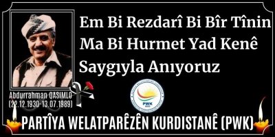 PWK: Em Dr. Abdurahman Qasimlo Bi Rêzdarî Bi Bîr Tînin