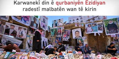 Termên 25 qurbaniyên Êzidiyan bo Şingalê tên vegerandin