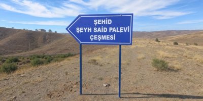 Ji bo Kaniya Şêx Seîd tabela hatin danîn