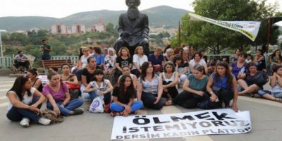 Cinîyanê Dêrsimî ra vera qetilkerdişê cinîyan protesto