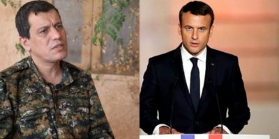 Mazlum Kobanîyî Macronî rê peyamê serweşîye erşawit